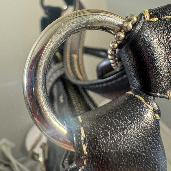 🖤 Vintage COACH 11235 Signature C Mini Hobo Bag | Silver Hook & Eye Y2K - Picture 7 of 10